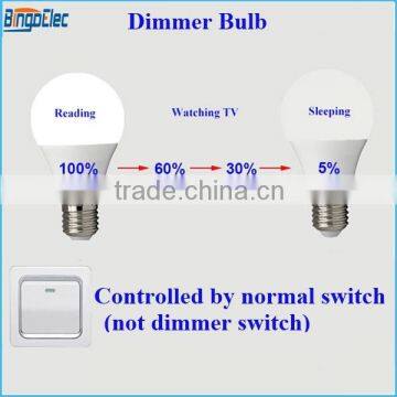 Binge elec E27 6W LED dimmer bulb,led dimmable bulb, can use for any kind of switch