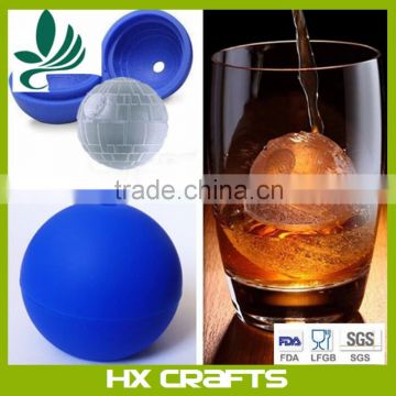 BPA Free 100% Food Grade Silicone Ball Shape Ice Cube Tray,Silicone Ice Ball Mold Maker,Round Ice Ball Mold