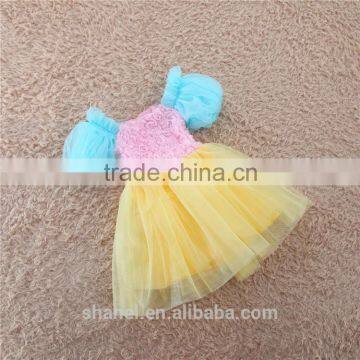 2016 new flower girls bubble dress princess dress