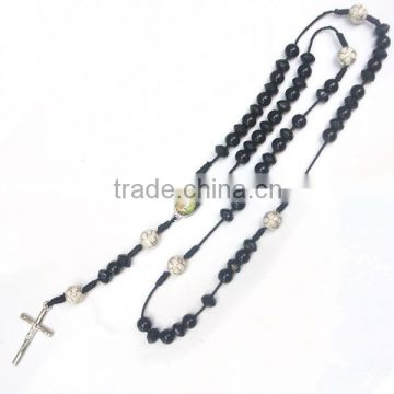 rosary,religious rosary, arcylic beaded cord rosary, religious necklaces,Catholic rosary necklace