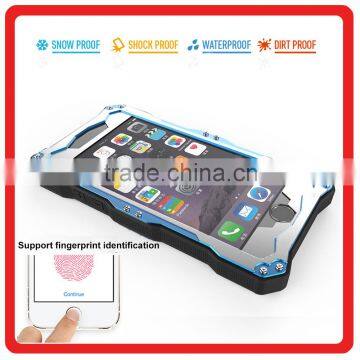 Aluminumn Metal Diving Underwater Touchscreen Phone Case Cover heavy duty waterproof for Iphone 6 6s plus