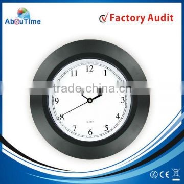 10 inch round plastic wall clock wholesale with sweep quartz movement