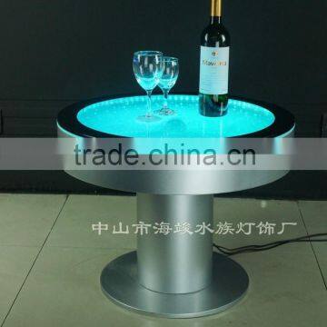 Beautiful Battery Driver Round Bar Table ,Fantastic LED Light and Water Bubble Moving Table photo-3