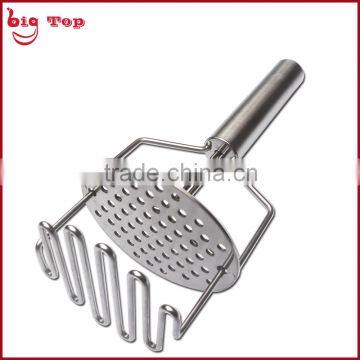 BT0208 Double Layer Stainless Steel Potato Masher Potato Ricer Fresh Potato Press Hand Push Down Potato Masher photo-3