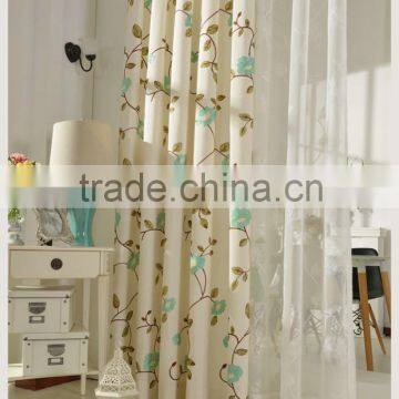 Hot selling made in china living room embroidery drape blackout curtain fabric