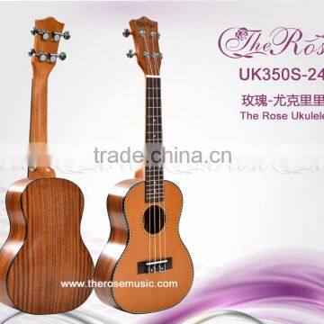 Concert solid cedar & acacia Aquila string solid round body ukulele for kids