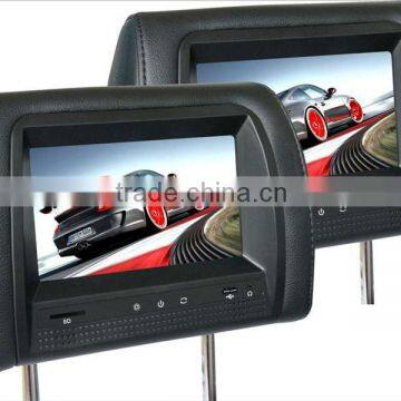 7 inch HD digital screen Universal Car Headrest DVD monitor With Touch buttons USB/SD/MP5 port