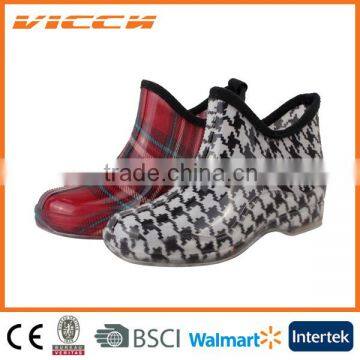 pvc transparent ankle rain boots in zhejiang