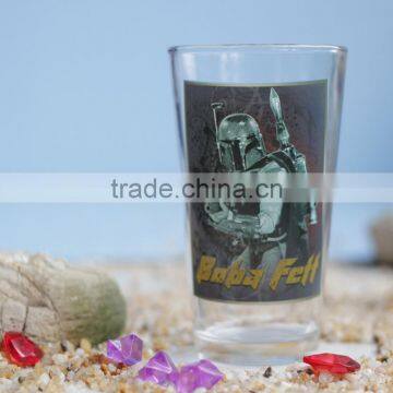 16 oz Transparent Beer and Juice Glass Cup With Decal photo-3