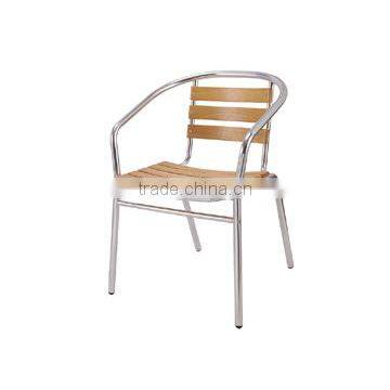 aluminum frame plastic wood leisure chair