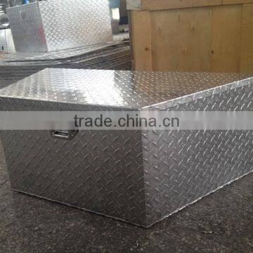 Trailer Tongue Tool Box Short Silver Aluminum Lockable Storage Chest Box photo-4