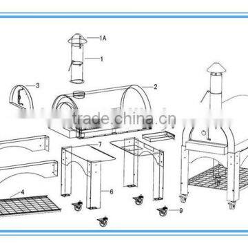 Used Outdoor Wood Fired Stainless Steel Pizza Oven photo-5