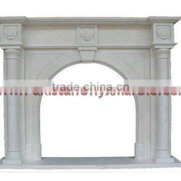 NATURAL COLOR MARBLE CARVED FIRE PLACES photo-2