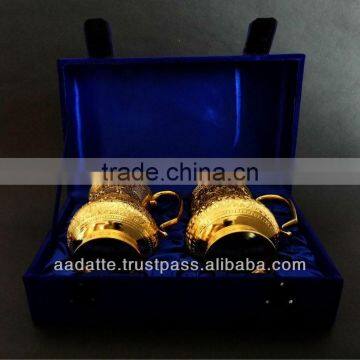 Gold Plated Gift Item Beautiful Kitchen Accessory Gold Plated Beer Mugs photo-3