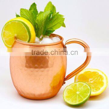 Solid copper Hammered Moscow Mule Mug 16 Oz with gift box