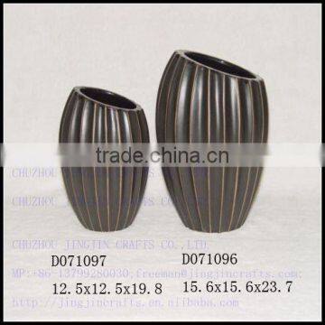 Cone Shape Trendy Hotel and Restaurant Hand Glazed Expensive Stoneware Vase photo-6