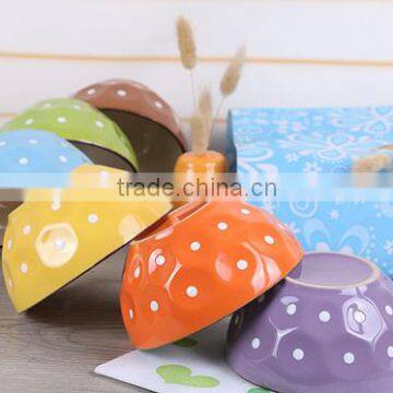 5'' Dot Printing Ceramic Bowl , Promotion Dot Printing Bowl photo-2