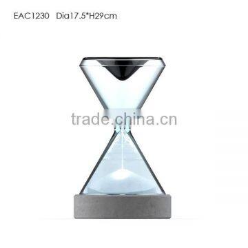 Mini sand concrete base hourglass