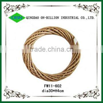 Round rattan wreath for christmas