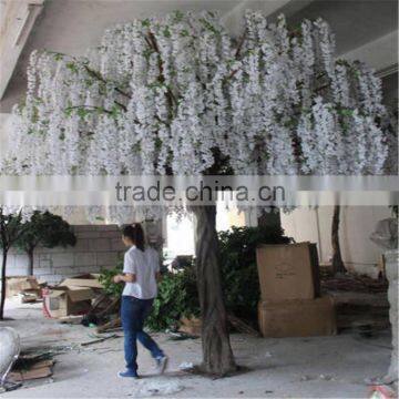 SJ201710044 China Manufacturer Fake Large White Pudding Flower Blossom Tree photo-2