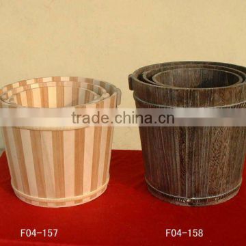 handmade antique wooden bucket,wooden water bucket for sale