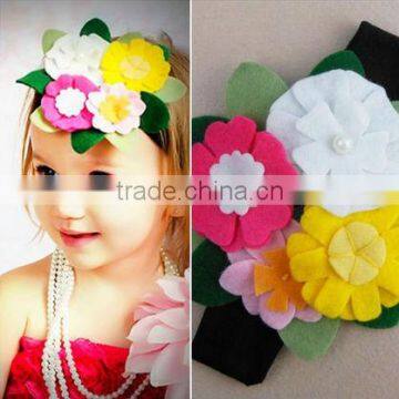 hot sale high quality promotional new product useful item handmade eco friendly felt hair rubber band for baby girls