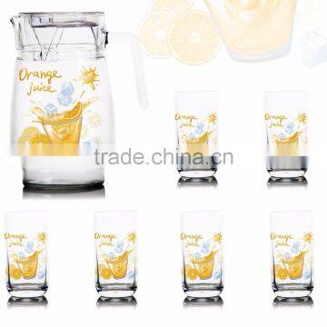 50oz 1400ml Halloween Christmas Juice Color Printing Jug and 6pcs Cups Set photo-2