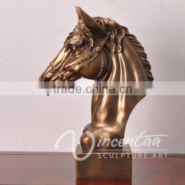 Art Deco Riproduzioni Life Size Resin Craft Fiberglass Head Horse photo-4