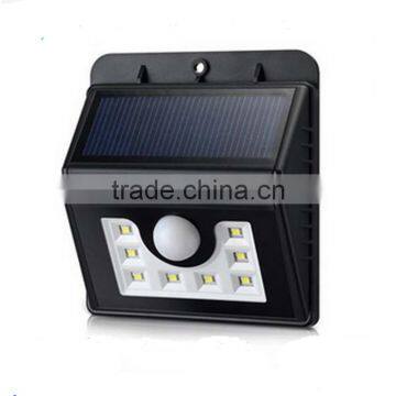 Plastic 8 LED Spot Motion sensor led solar light