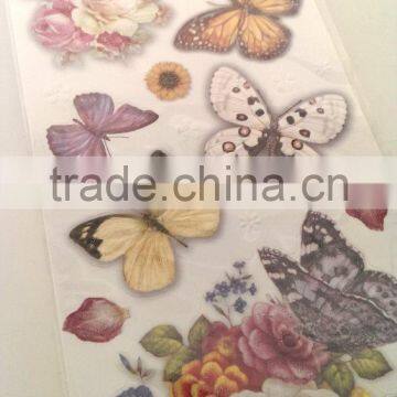 Multi Color Butterfly & Rose Design Sticker, Decorative Shinny Glitter Sticker photo-5