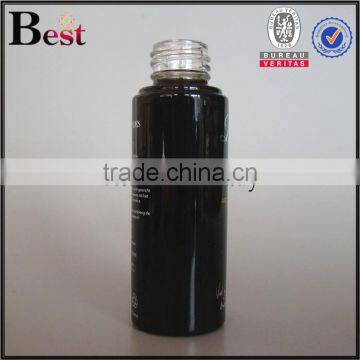 50ml Cosmetic Essence Perfume Screen Printing Logo Black Glass Bottle Silver Aluminum Dropper Bottle Glass China Suppliers photo-2