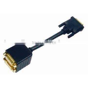 DVI (24+50 Plug To DVI(24+5) Jack And VGA Jack Cable VK2-0021