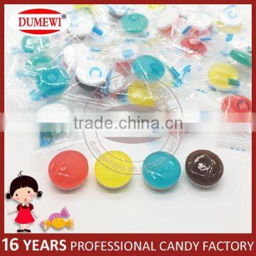 Colorful Fruit Crystal Hard Candy with Mint Tablet Candy