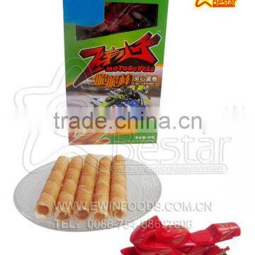 Egg Roll Cream Biscuit With Motorcycle Shape Toy