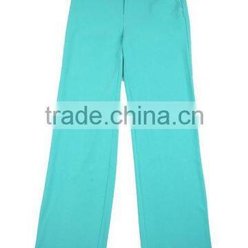 Green Lapel High Empire Waistband Long Sleeve One Covered Button Long Trousers Women Dancerwear Sets photo-6