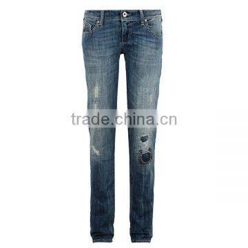 New Arrive Capris Blue Jeans Foldable Hem 100% Cotton Hard Wear Pictures Sexy Jeans Women photo-2