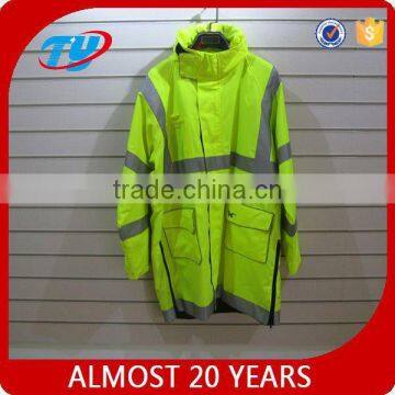 hi-vis quilted padding waterproof jacket parka