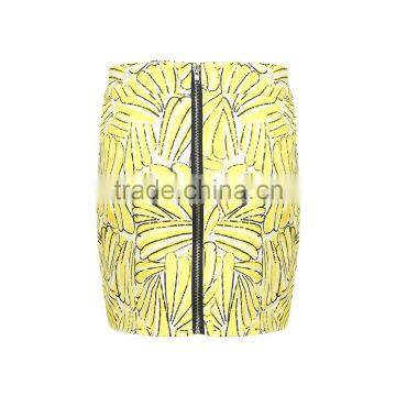 HAODUOYI Print Mini Skirts Women High Waist Skirt Ladies OL Pencil Skirts photo-3