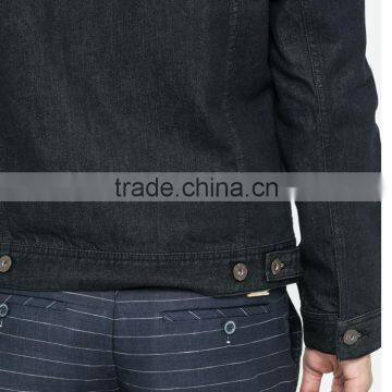 Wholesale Custom Plain Black Winter Man Jacket Denim Factory Price photo-5