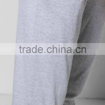 Gray Plain Cotton Pique Joggers Men Sport Trousers Custom Design photo-2