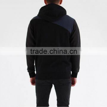 China Factory Black Hoodies 100% Cotton Pullover Hoodie for Man