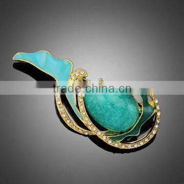 Popular korean music instrument brooches green gold druzy music instrument brooches for music party dress