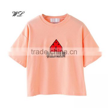 Wholesale summer woman t-shirt fashion woman clothing custom short sleeve t-shirt