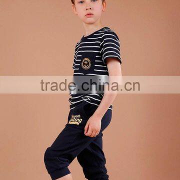 Customized short sleeve striped sport tshirt