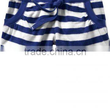BOYS STRIPED SHORTS WITH CONTRAST TRIMS
