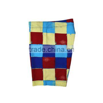 Men's Square Print 100% Polyester Microfibe Brushed Board Shorts Custom photo-4