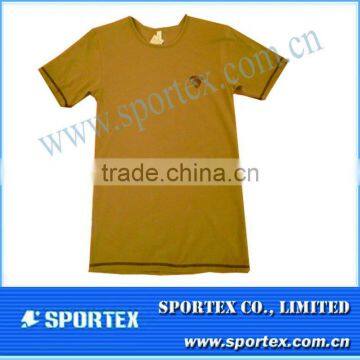 High quality 100%cotton base layer shirt#DLS-1106 OEM