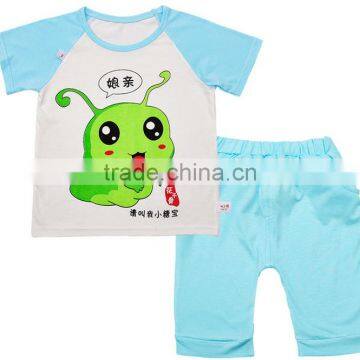 Oem Factory Nice Baby Boys Girls 2 Piece Knit Summer Printing Clothes Set photo-3