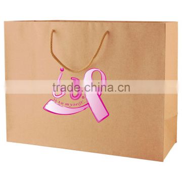 Natural Kraft Eurotote Shopping Bag - features cardboard bottom, dimensions are 16" x 6" x 12" and comes with your logo.