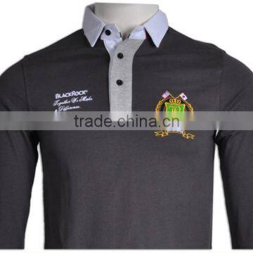 OEM Student School Uniform Manufactuers Long Sleeve Polo Shirt For Autumn Wearing photo-4
